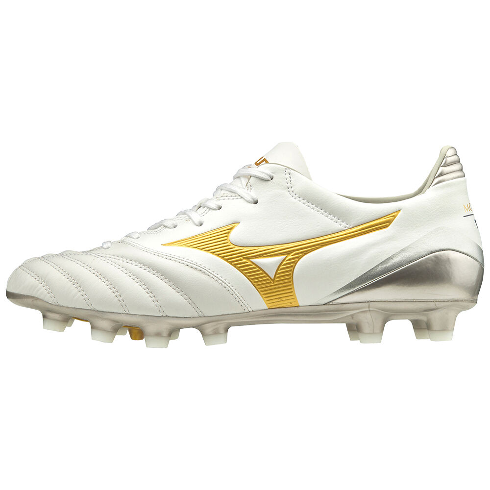 Mizuno Morelia Neo KL II Férfi Focicipő Fehér/Arany JCF790261